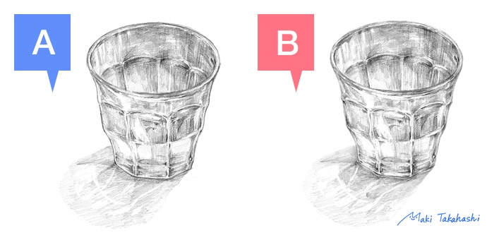 2つの鉛筆画