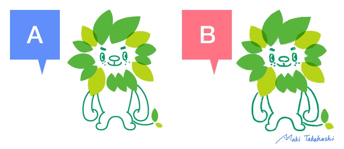 2つのキャラクターイラスト